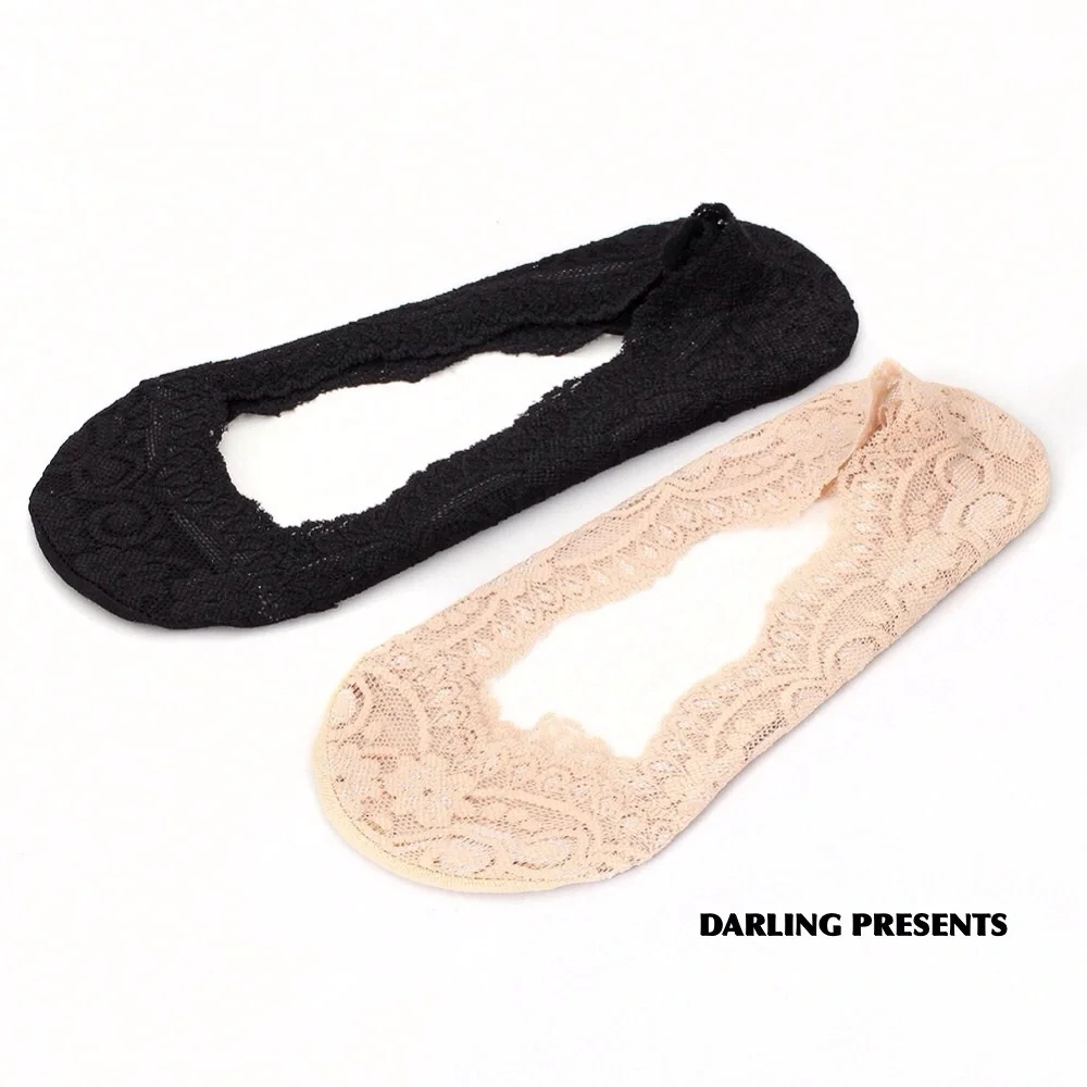 Lace Stay In Place Socks Women Color Black Size OS